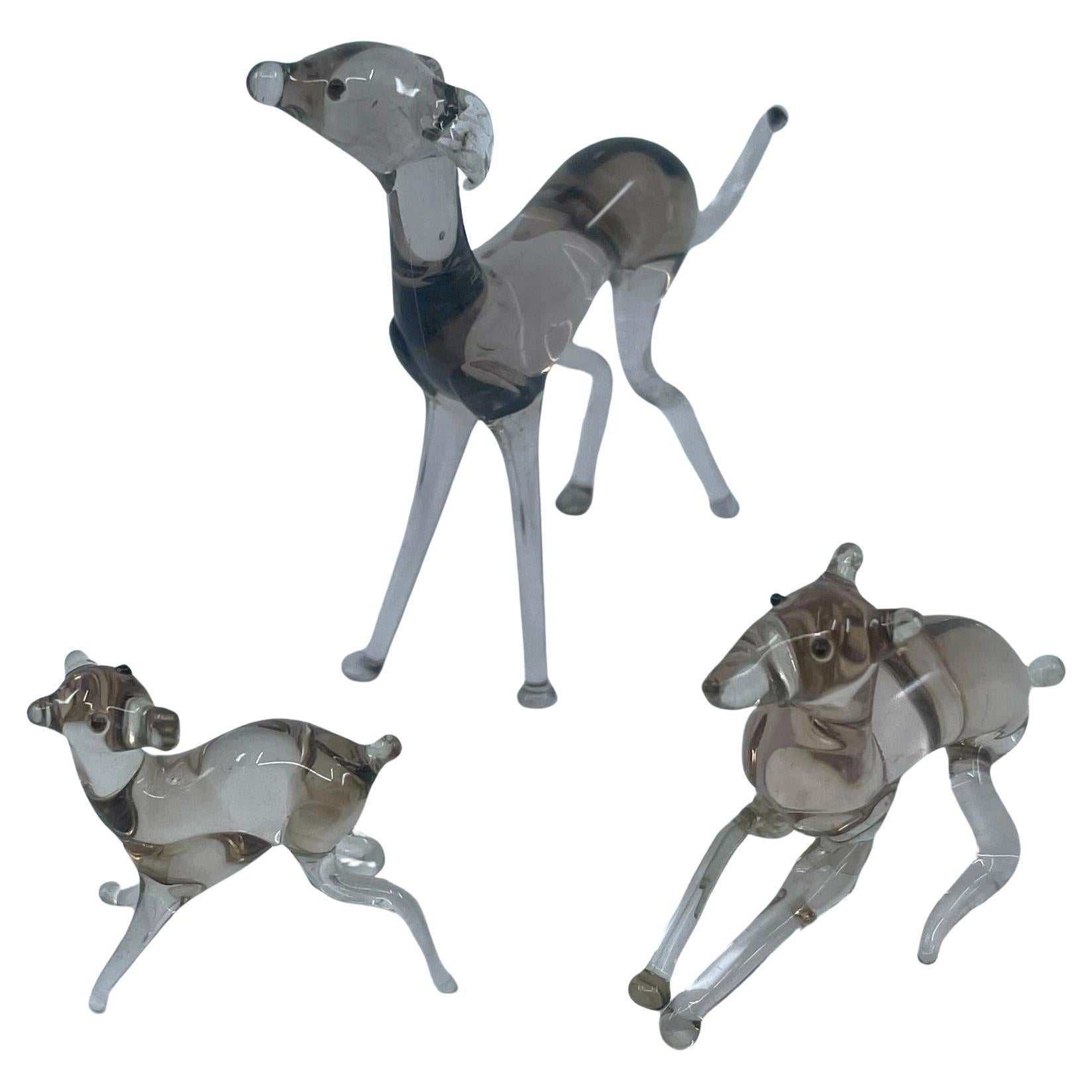 Dogs de Murano gris en vente