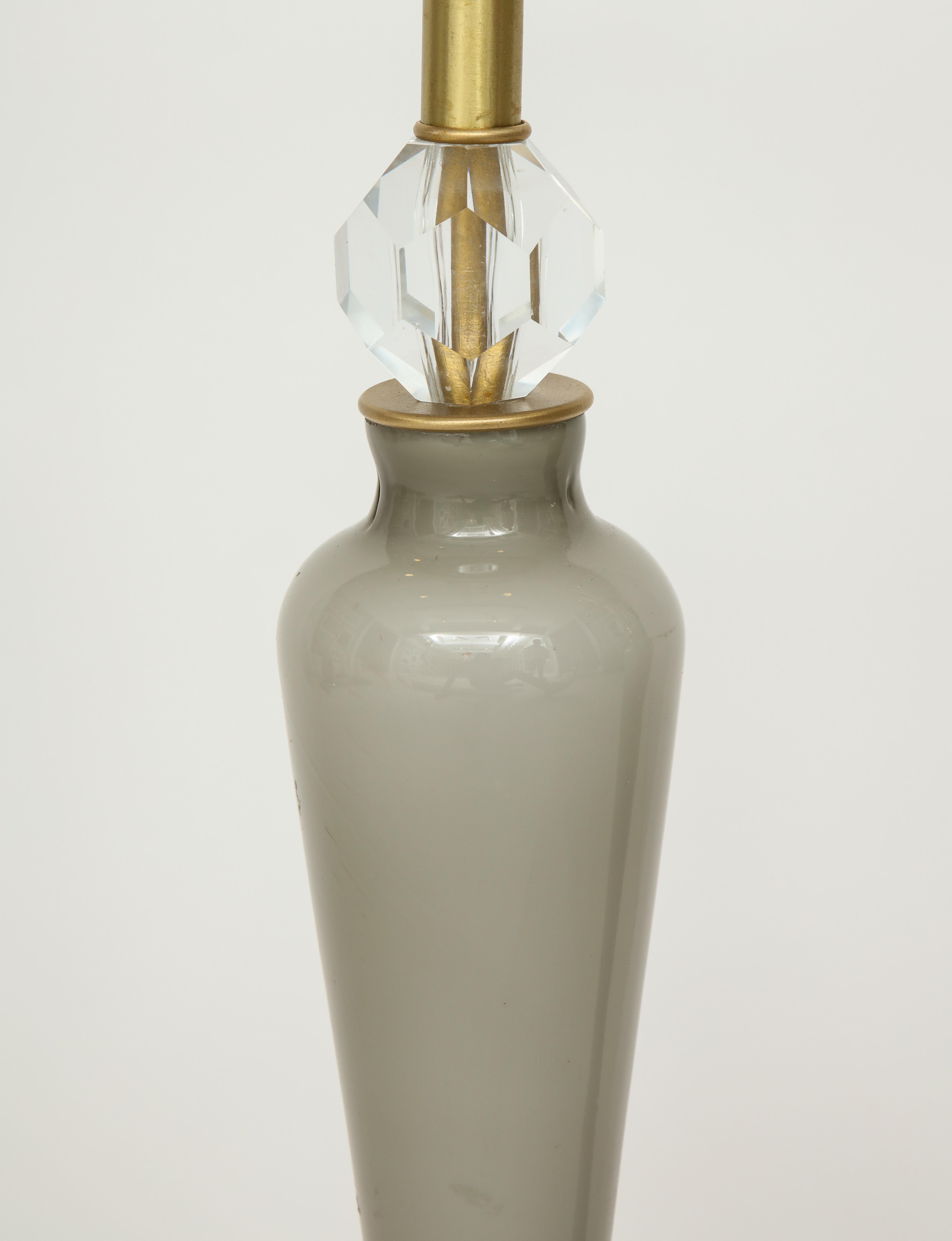 20th Century Grey Murano Glass Lamps