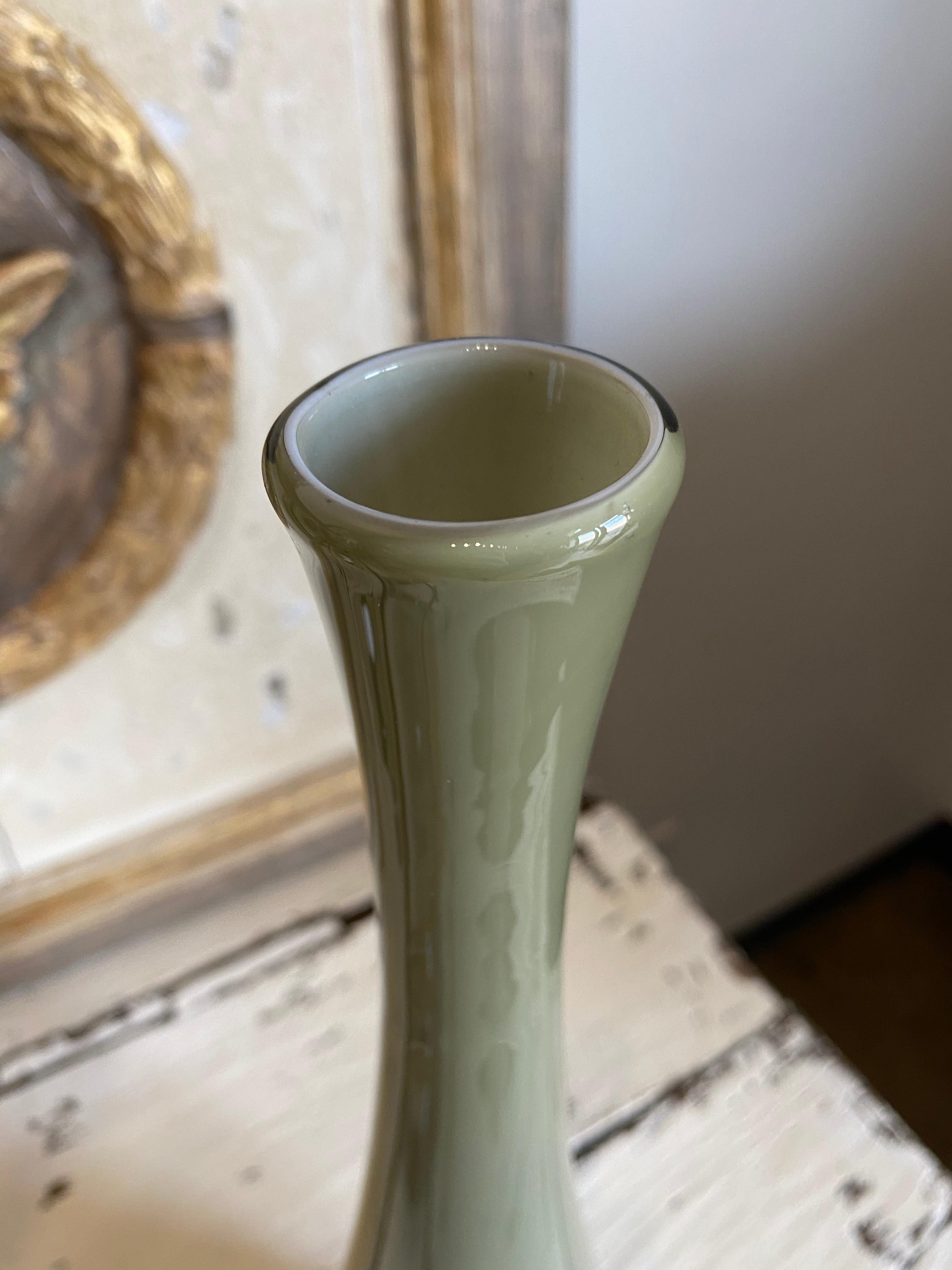 20th Century Grey Murano Glass Vase For Sale