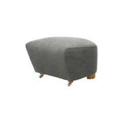 Grey Natural Oak Hallingdal the Tired Man Footstool by Lassen