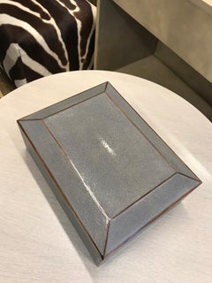 Grey Natural Shagreen Cigar Humidor