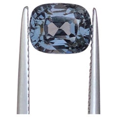 Grey Natural Spinel 2.62 Carat Cushion Cut Loose Gemstone for Ring or Jewelry