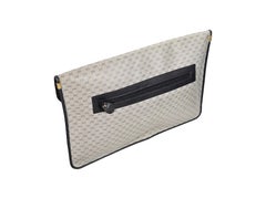 Grey & Navy Blue Vintage Gucci Oversized Portfolio Pouch