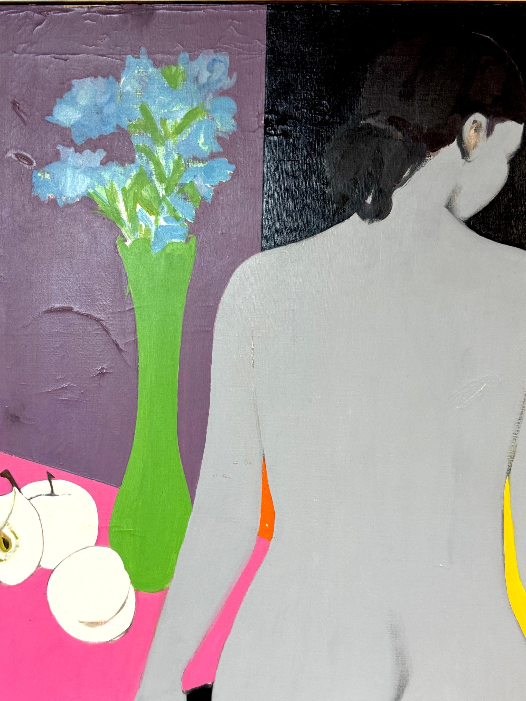 'Grauer Akt mit weißer Frucht' von Doris Klein, 1971, Roko Gallery, NY, NY (Metall) im Angebot
