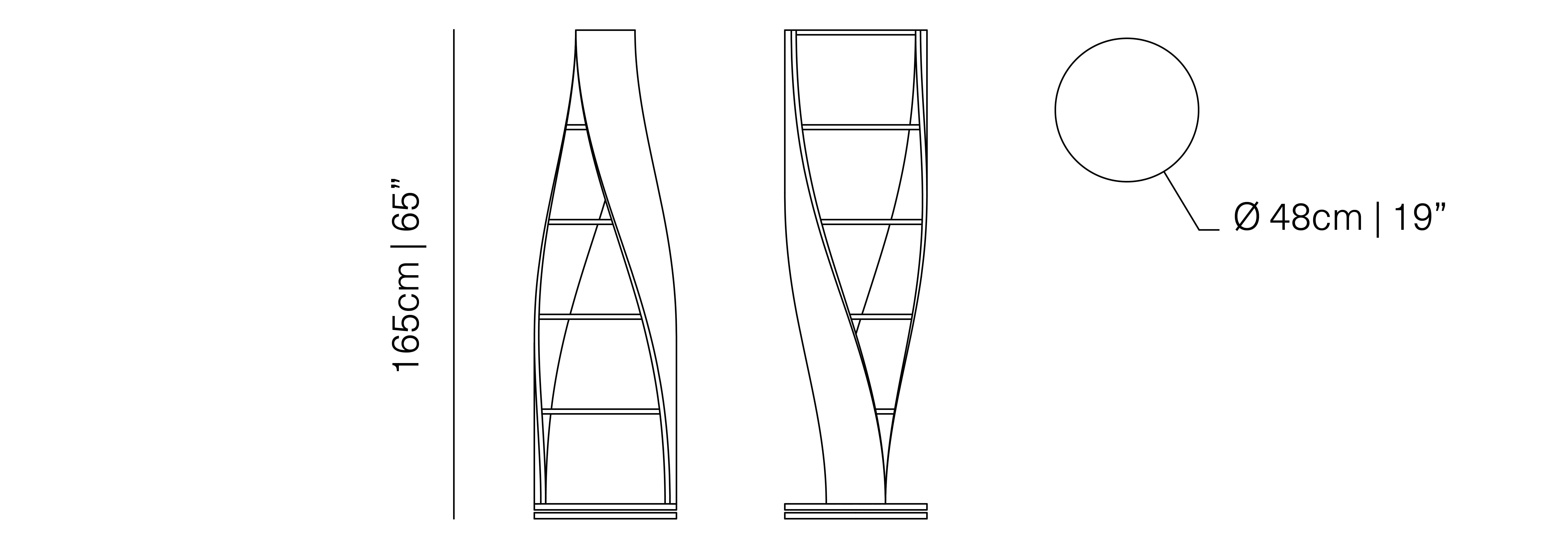 Veneer MYDNA, Bookshelves, Standing Shelf, Storage System in Grey Oak by Joel Escalona For Sale