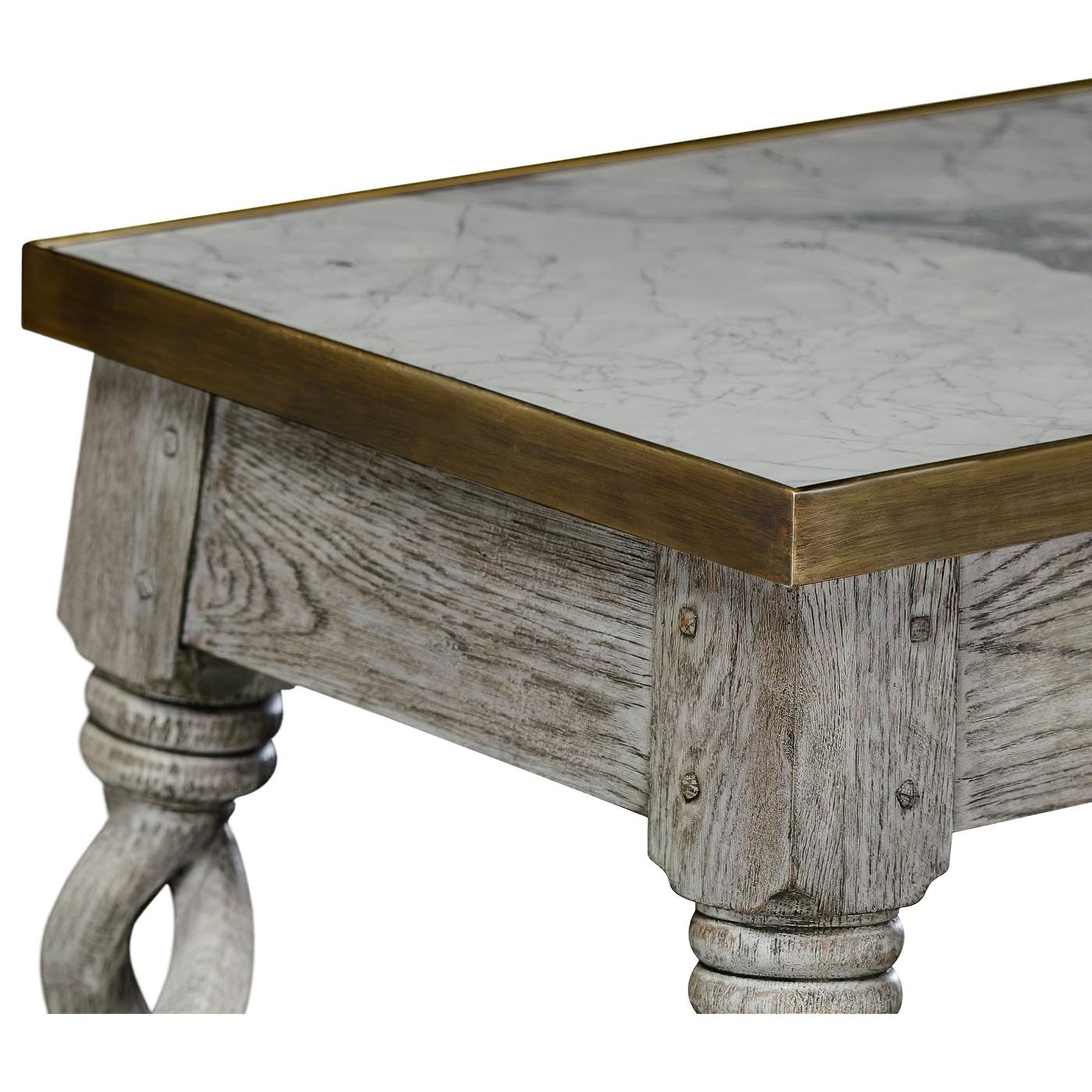 grey oak console table
