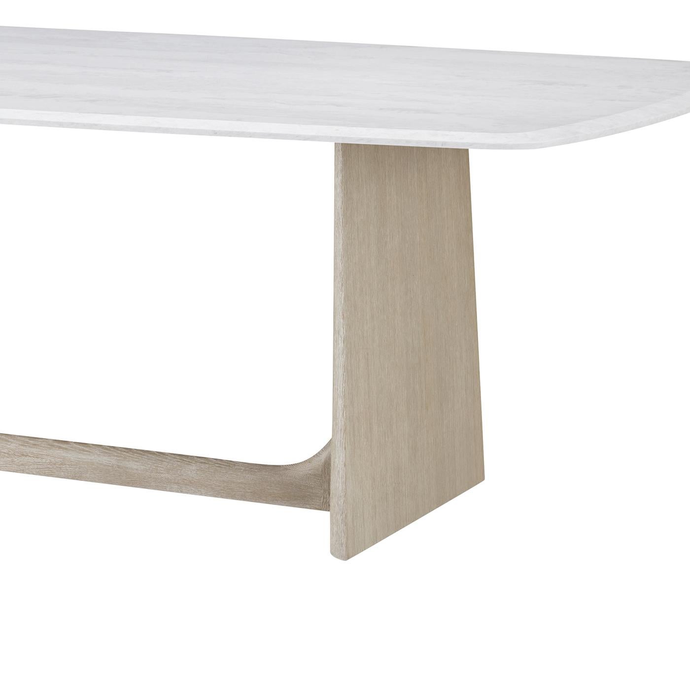 Table de salle à manger en Oak Oak Modernity avec plateau en quartz Neuf - En vente à Westwood, NJ