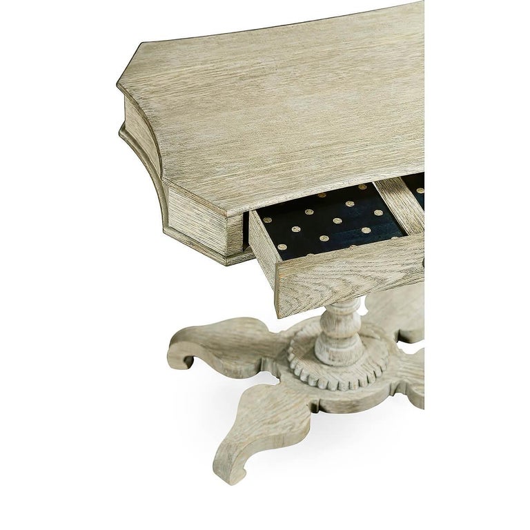 Grey Oak Pedestal Side Table For Sale at 1stDibs grey oak side table