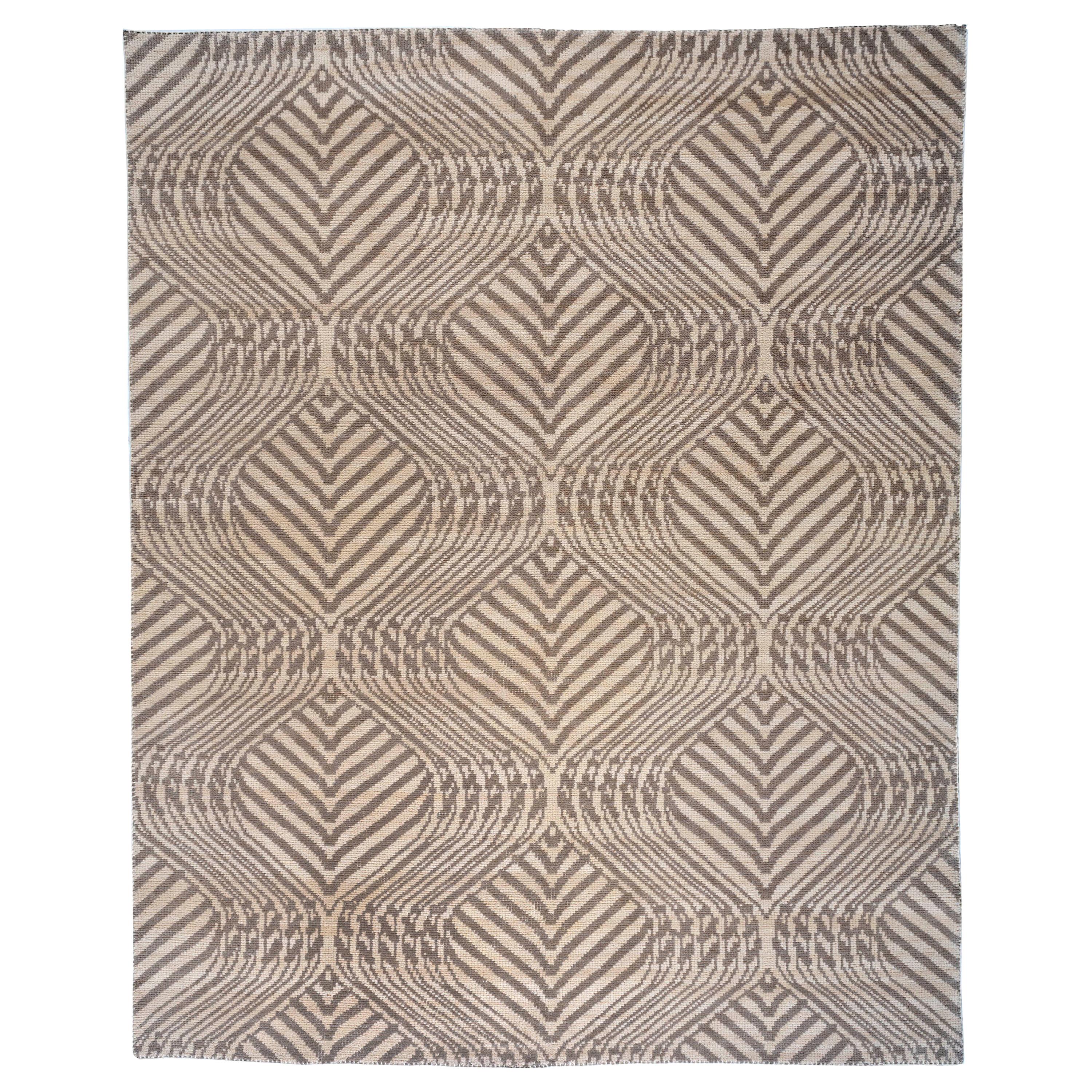 Grey Ogee Pattern Rug For Sale