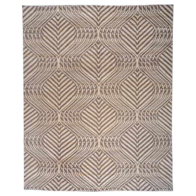 Grey Ogee Pattern Rug For Sale at 1stDibs