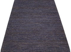 Alfombra de Yute y Algodón Tejida a Mano con Textura Natural Moderna Gris-Onix