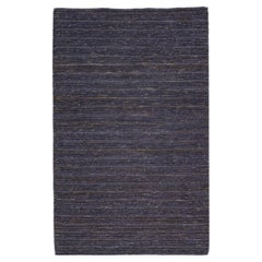 Grau-Onyx Moderne Natürliche Textur Handgewebte Jute & Baumwolle Teppichfläche