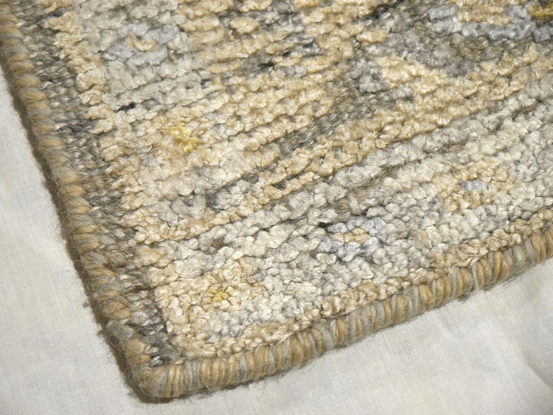Grauer Oushak-Teppich im Vintage-Stil im Oushak-Stil 6 x 4 Fuß, handgeknüpft aus Wolle und Viskose im Angebot 6