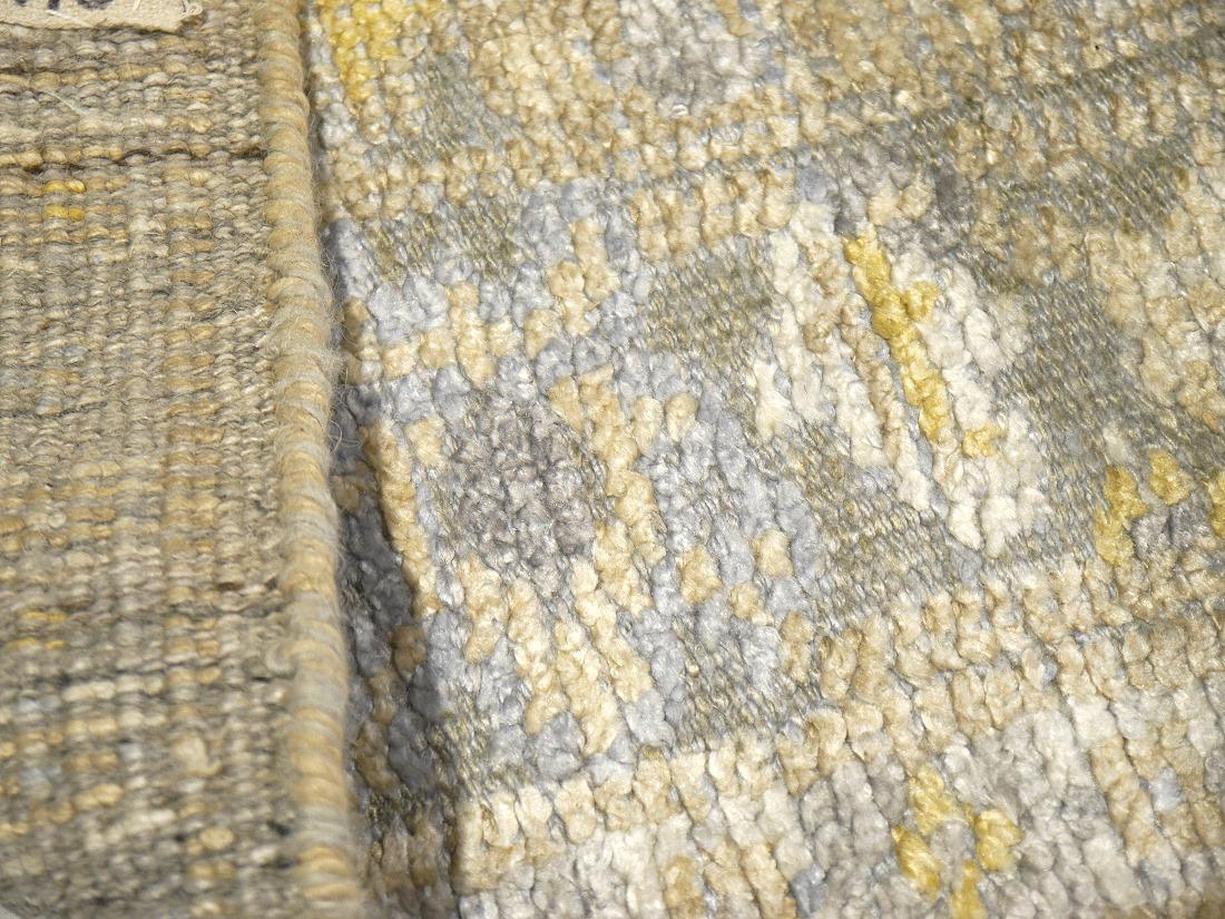 Grauer Oushak-Teppich im Vintage-Stil im Oushak-Stil 6 x 4 Fuß, handgeknüpft aus Wolle und Viskose im Angebot 2