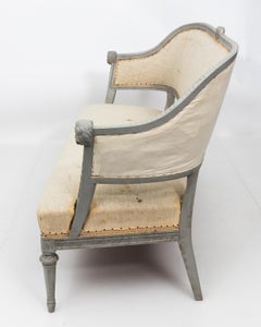 Grey Painted Gustavian Settee, circa 1900s