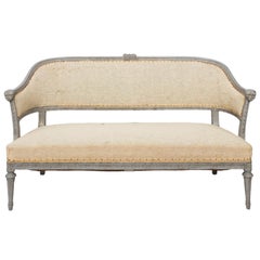 Grey Painted Gustavian Settee, circa 1900s