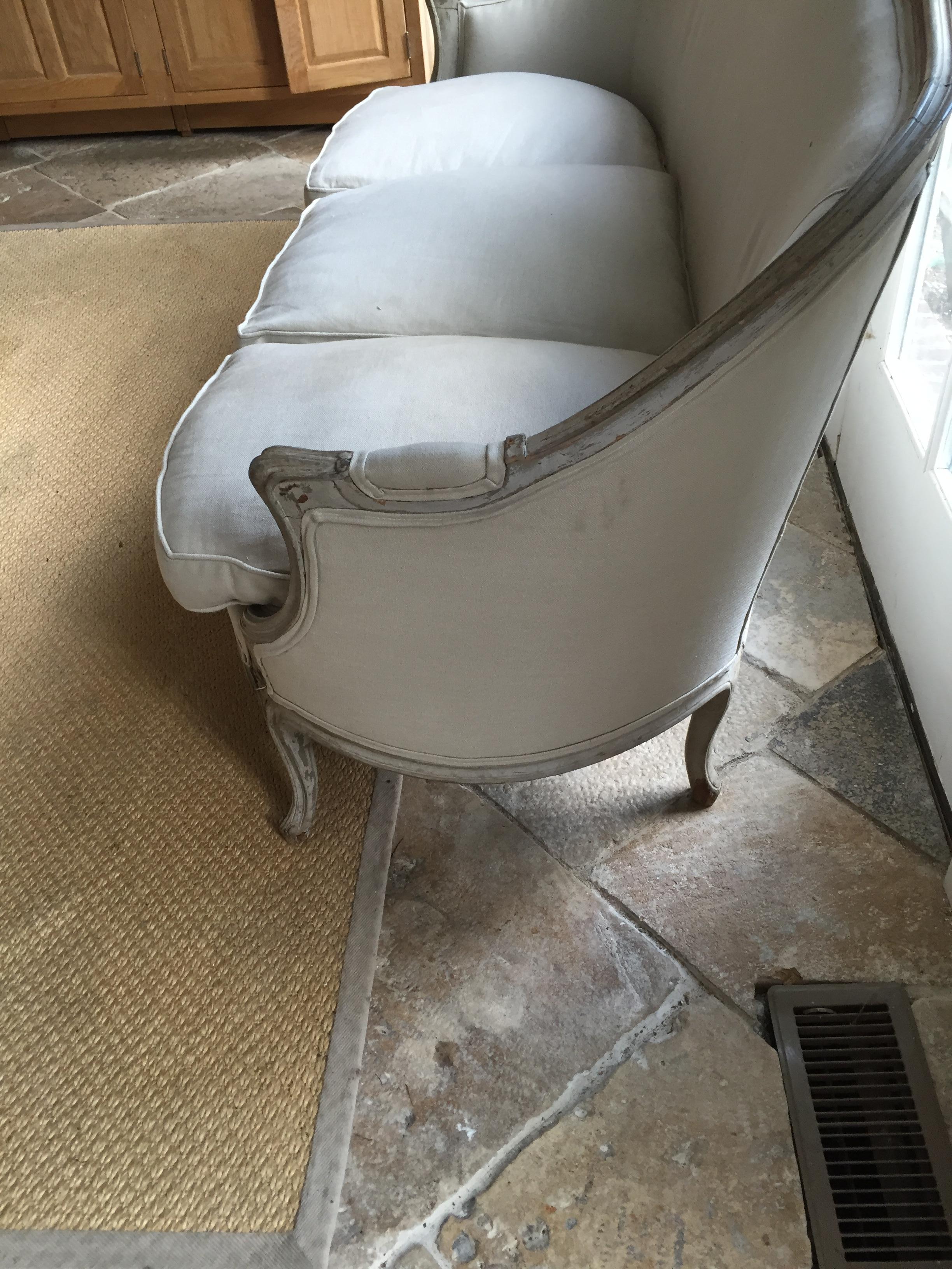 Grey Painted Louis XVI Style Settee 2