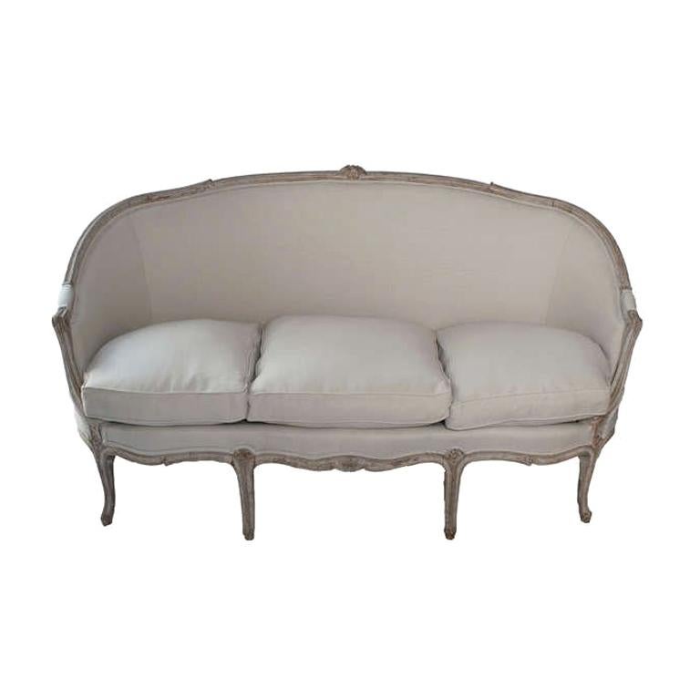 Grey Painted Louis XVI Style Settee