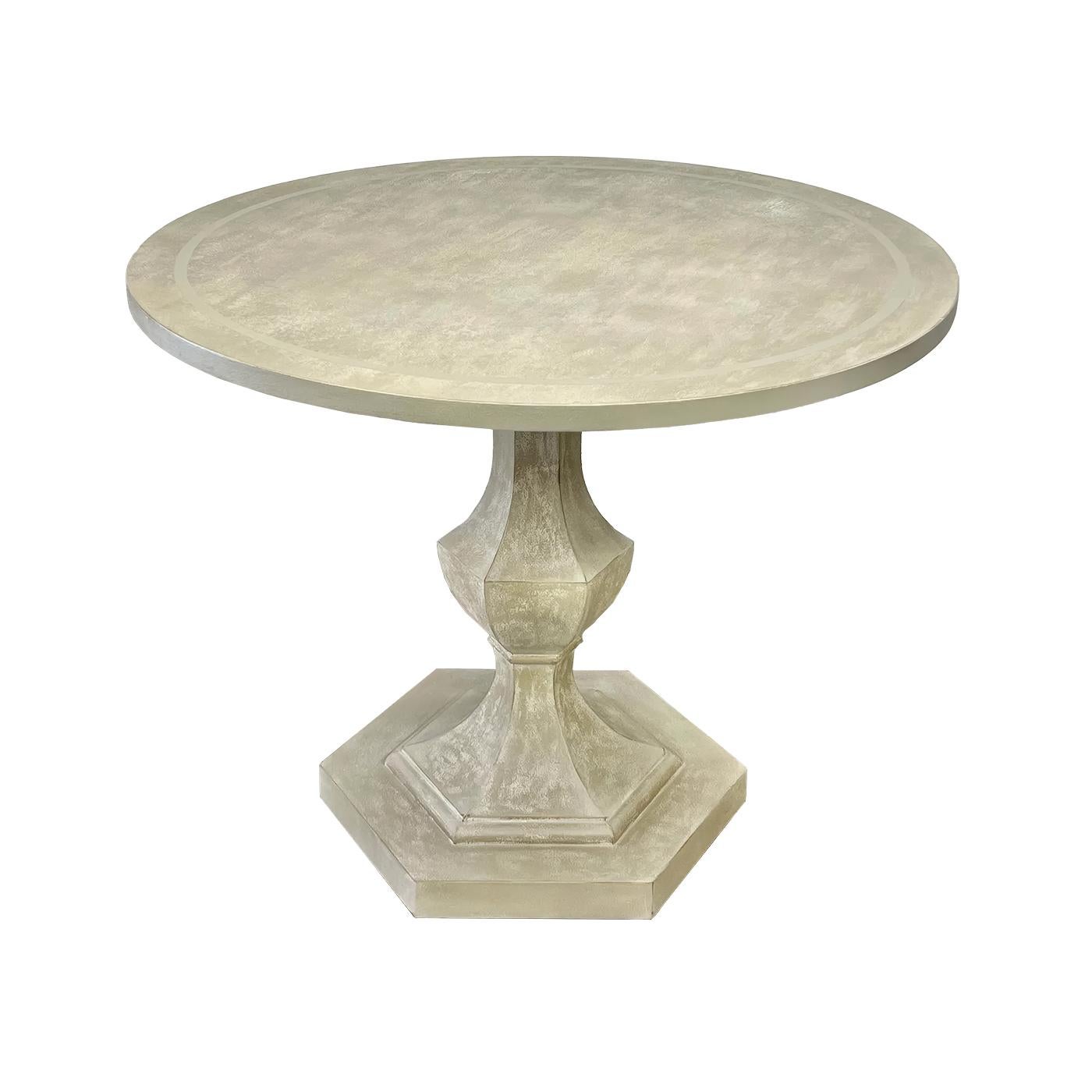 Neoclassical Grey Painted Neo Classic Center Table For Sale