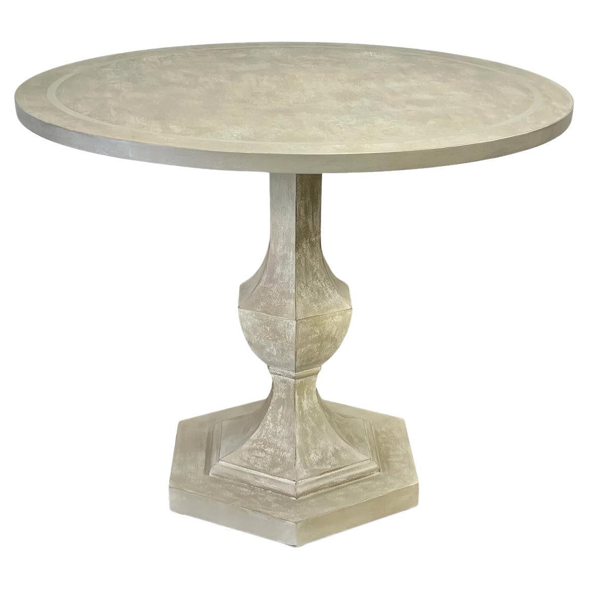 Grey Painted Neo Classic Center Table For Sale