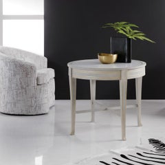 Grey Painted Round Side Table