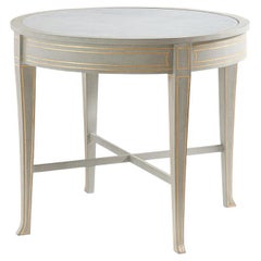 Grey Painted Round Side Table