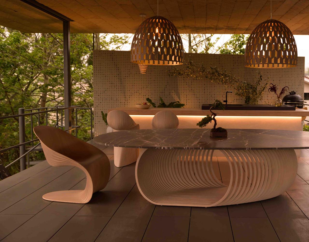 Guatemalan Grey Palm Dining by Piegatto, a Contemporary Chair For Sale
