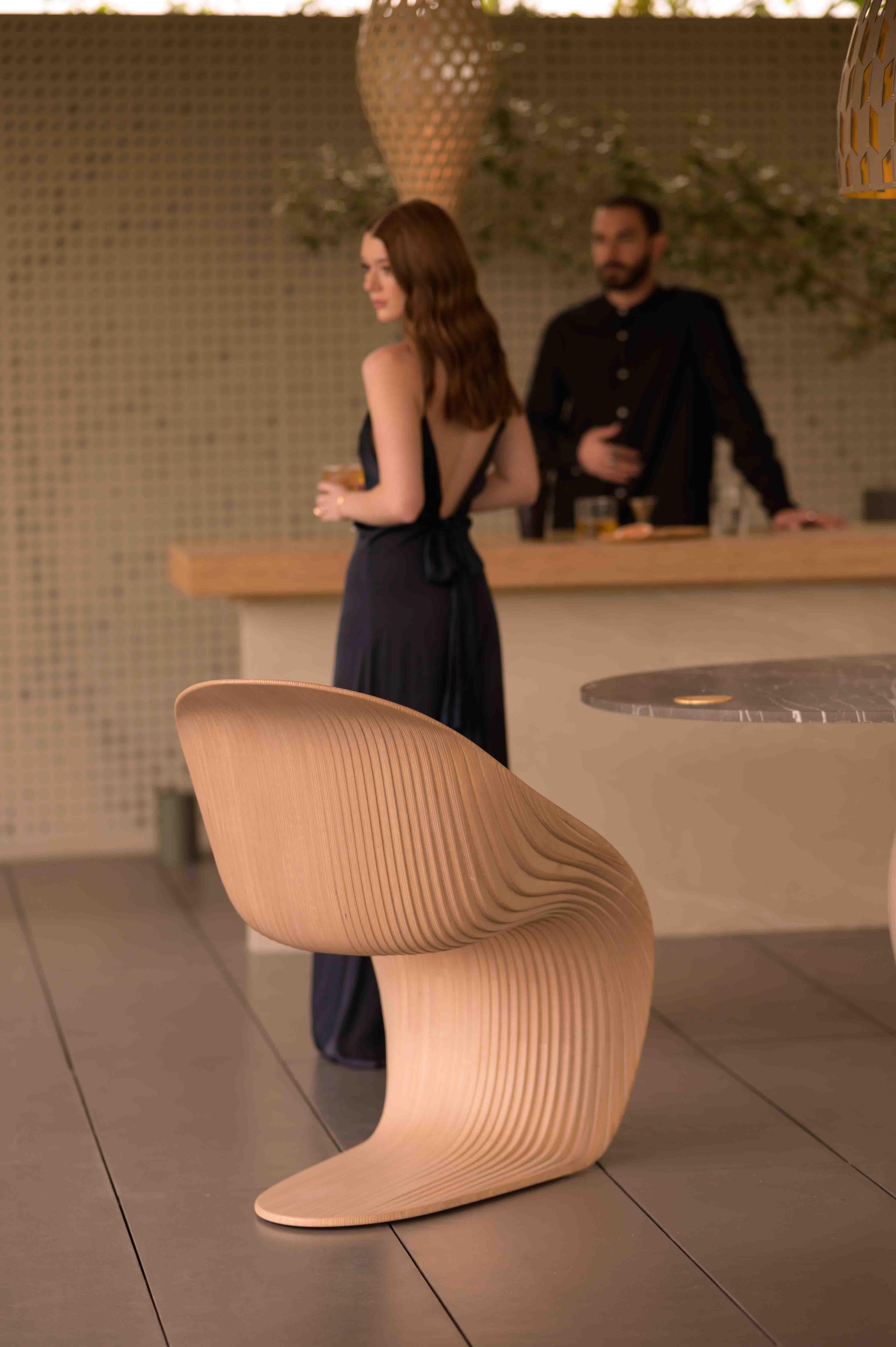 Grey Palm Dining by Piegatto, a Contemporary Chair In New Condition For Sale In Guatemala, GU