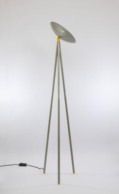 Lámpara de pie Palomar gris de Shigeaki Asahara para Stilnovo, años 80