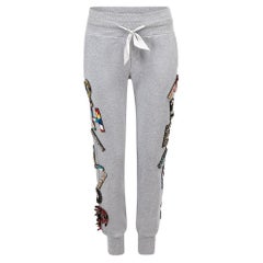 Joggers grigi con logo a toppe taglia XS