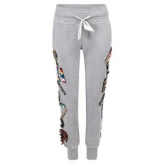 Joggers à logo gris avec patchs, taille XS