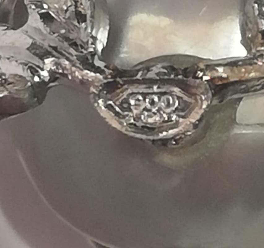 Perles grises, diamants, platine Boucles d'oreilles Retrò. Pour femmes en vente