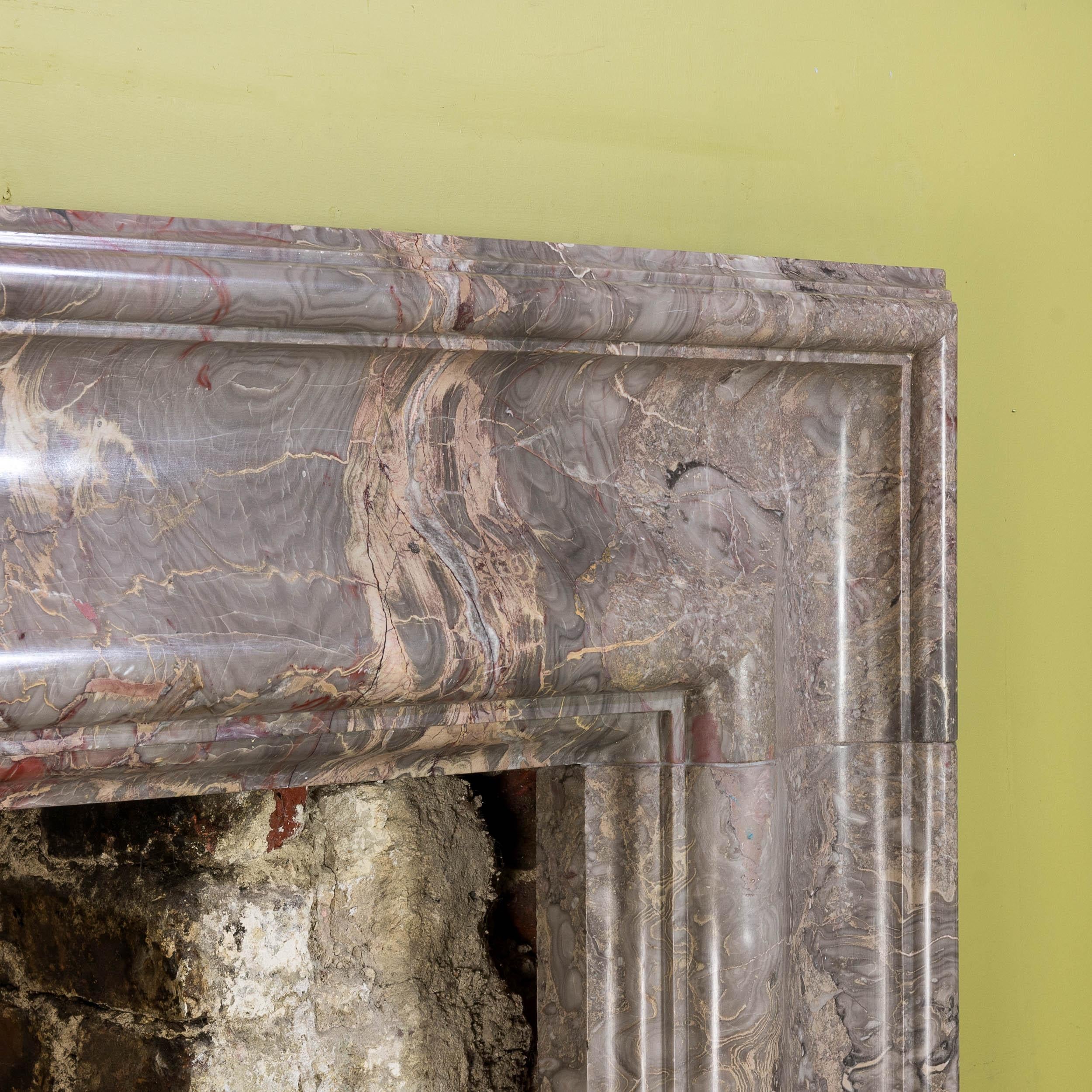 Marble Grey Petitor Bolection Fire Surround For Sale