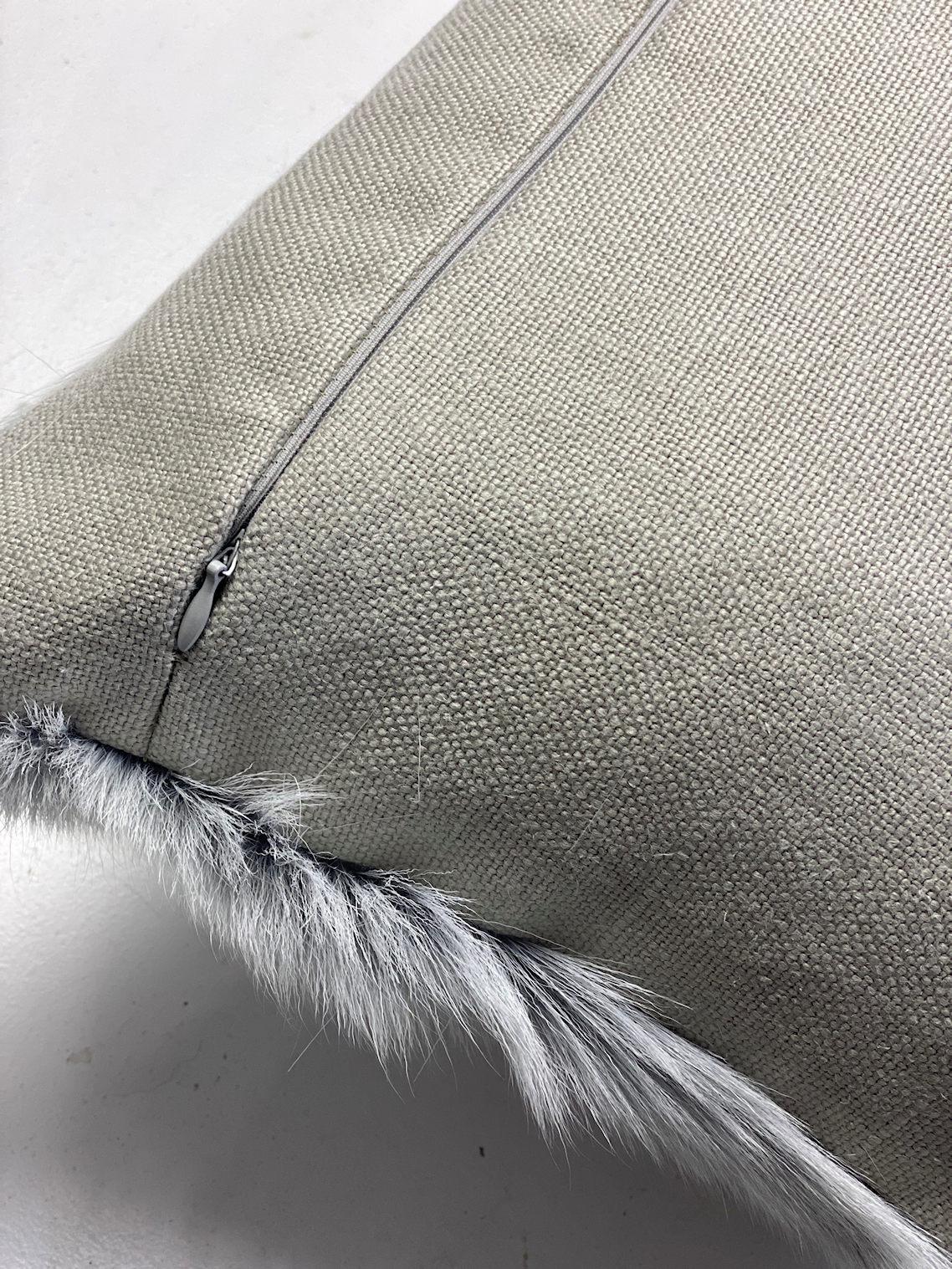 Australiano Cuscino grigio in pelle di capra 16x16