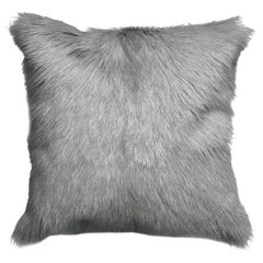 Cuscino grigio in pelle di capra 16x16" 40x40cm