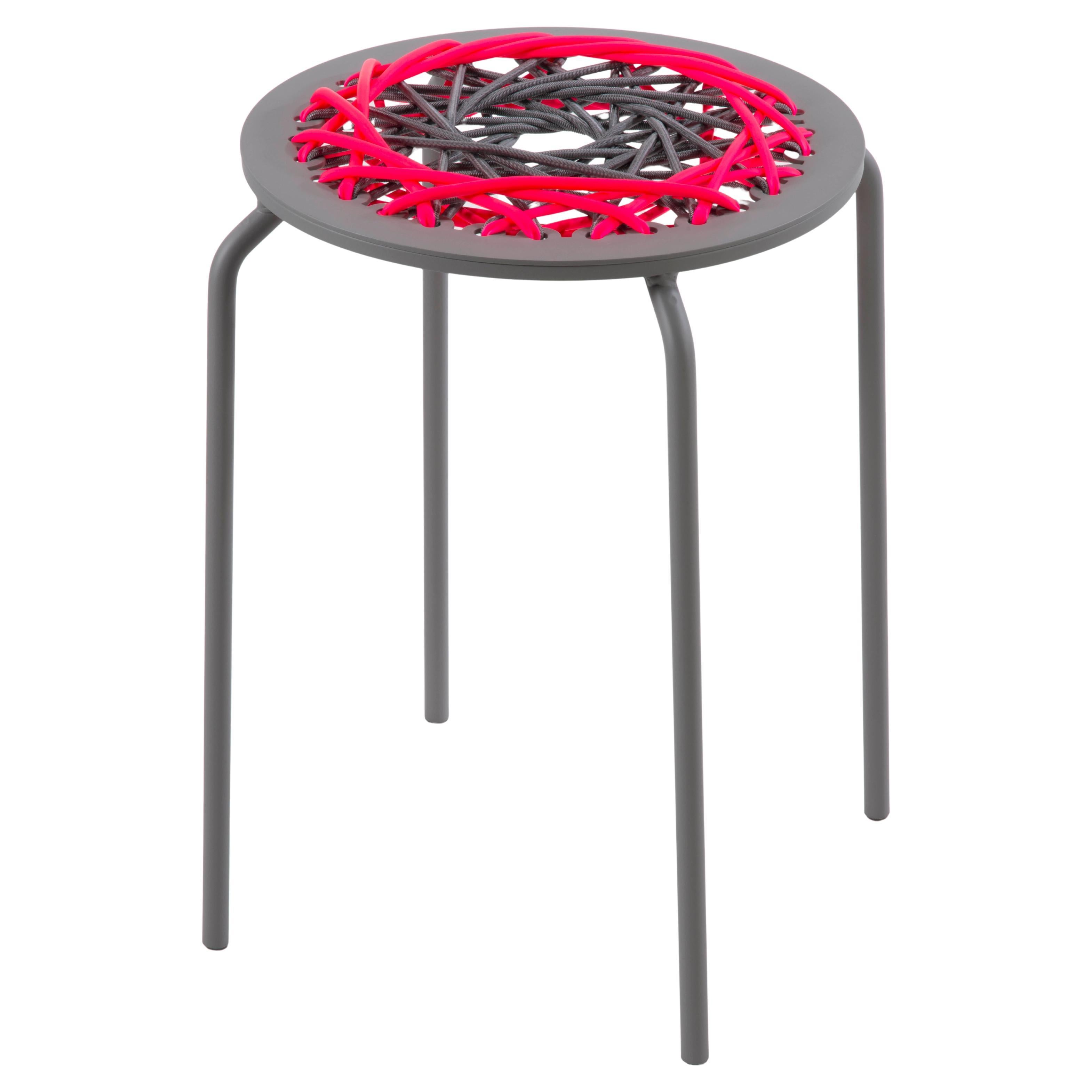 Grey & Pink Stretch Stool