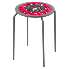 Grey & Pink Stretch Stool