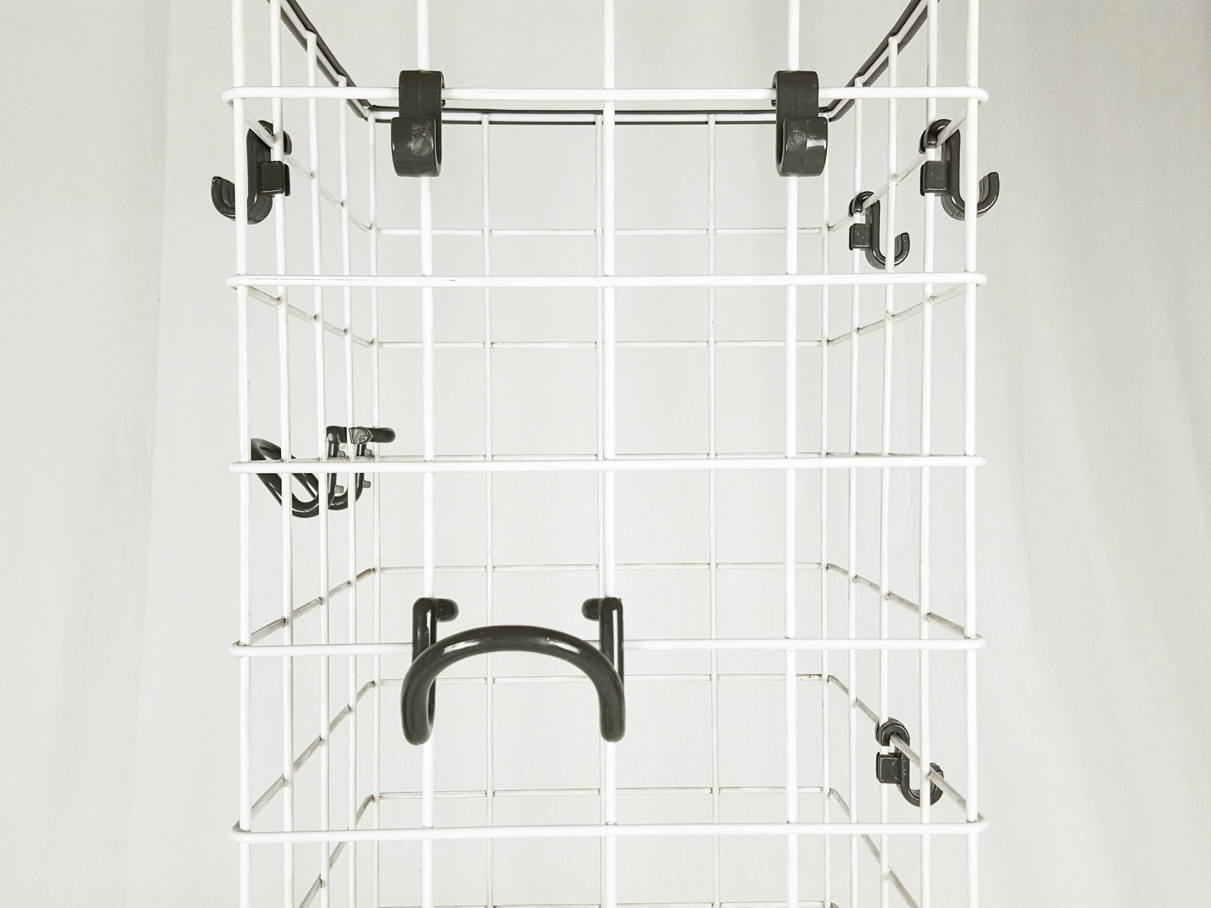 Post-Modern Grey Plastic and White Metal 4788 Clothes-Stand by Ferrieri for Kartell, 1980s For Sale