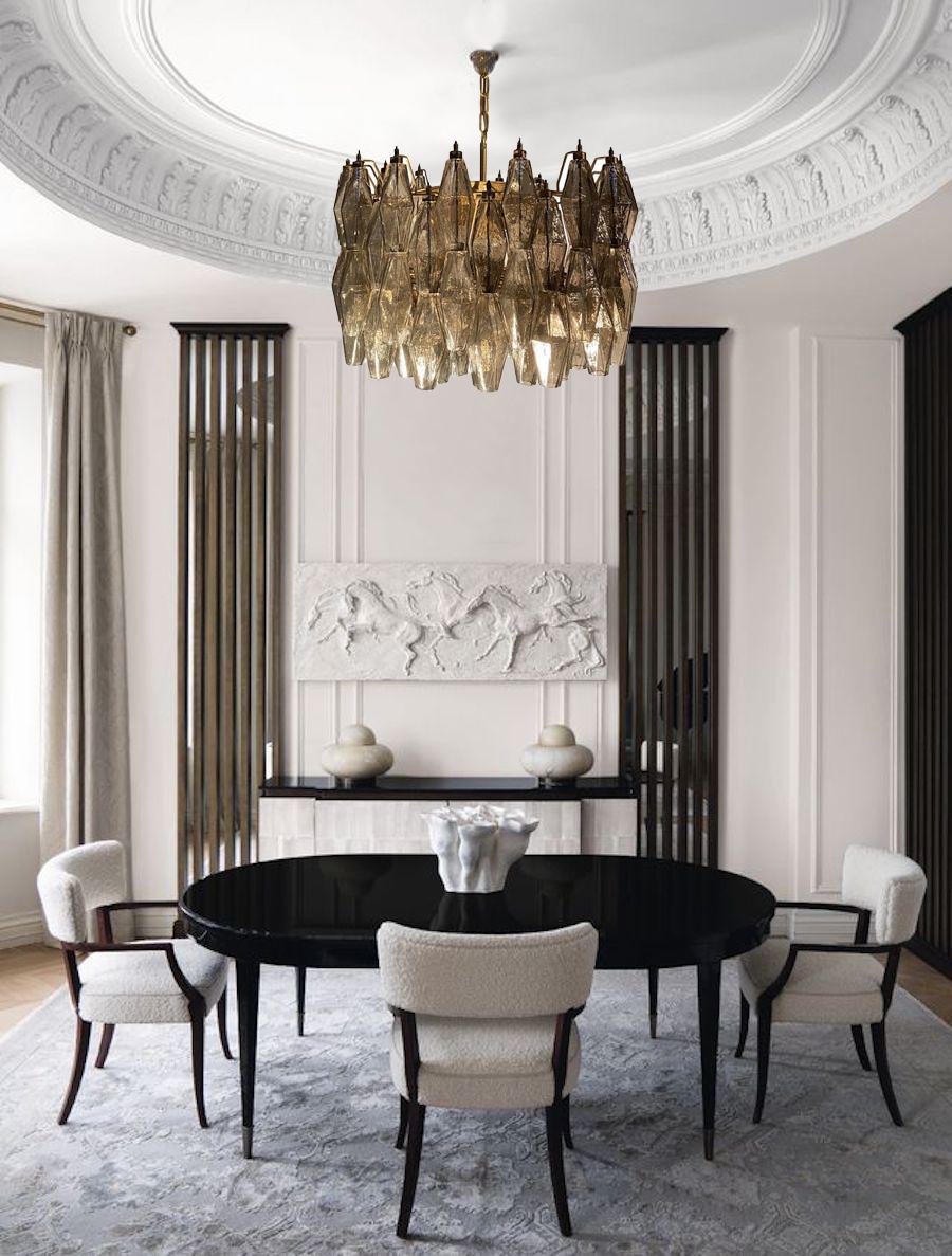 grey chandeliers