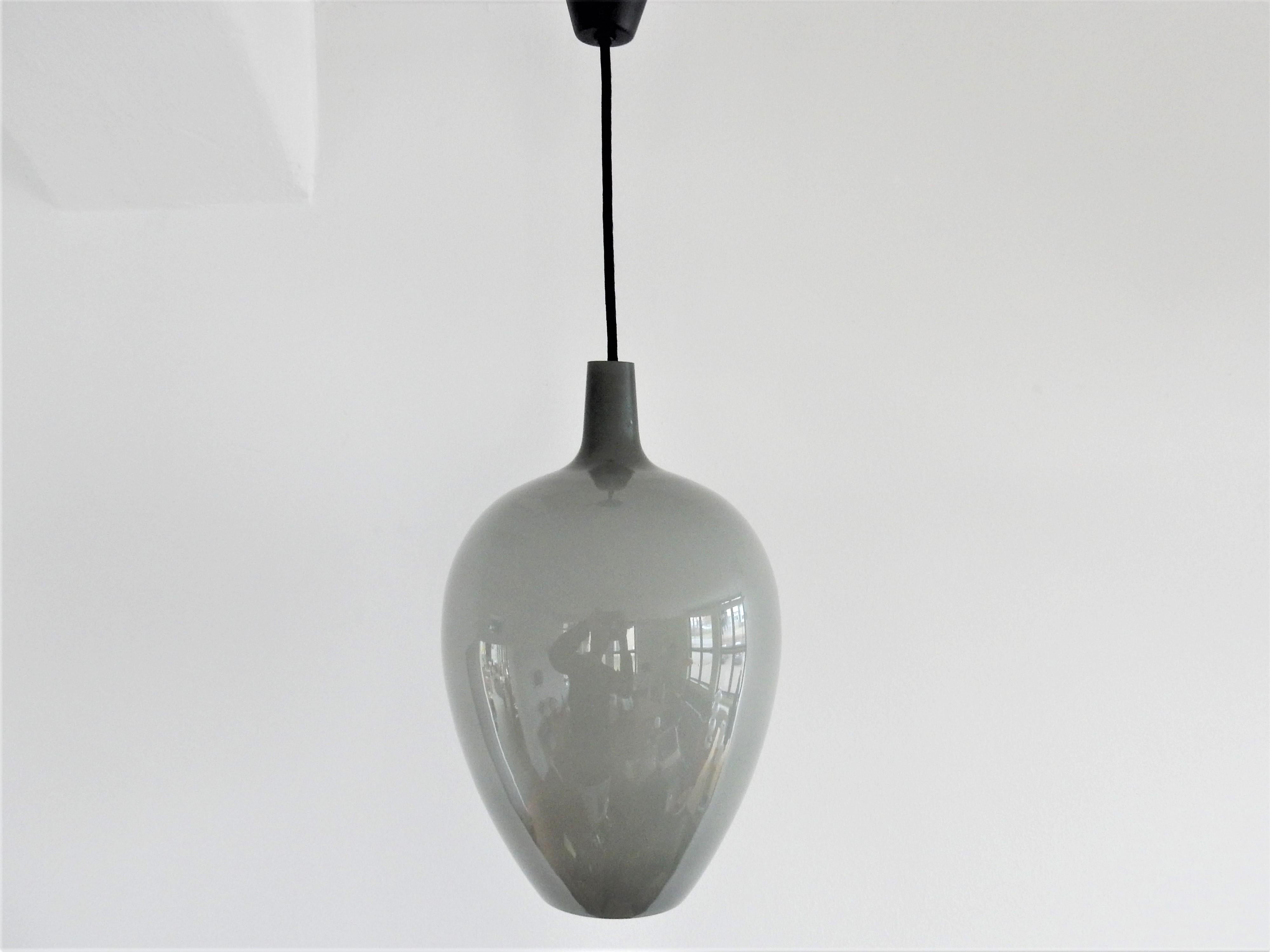 Mid-20th Century Grey Pompei Pendant Lamp by Jo Hammerborg for Fog & Mørup, Denmark, 1960s