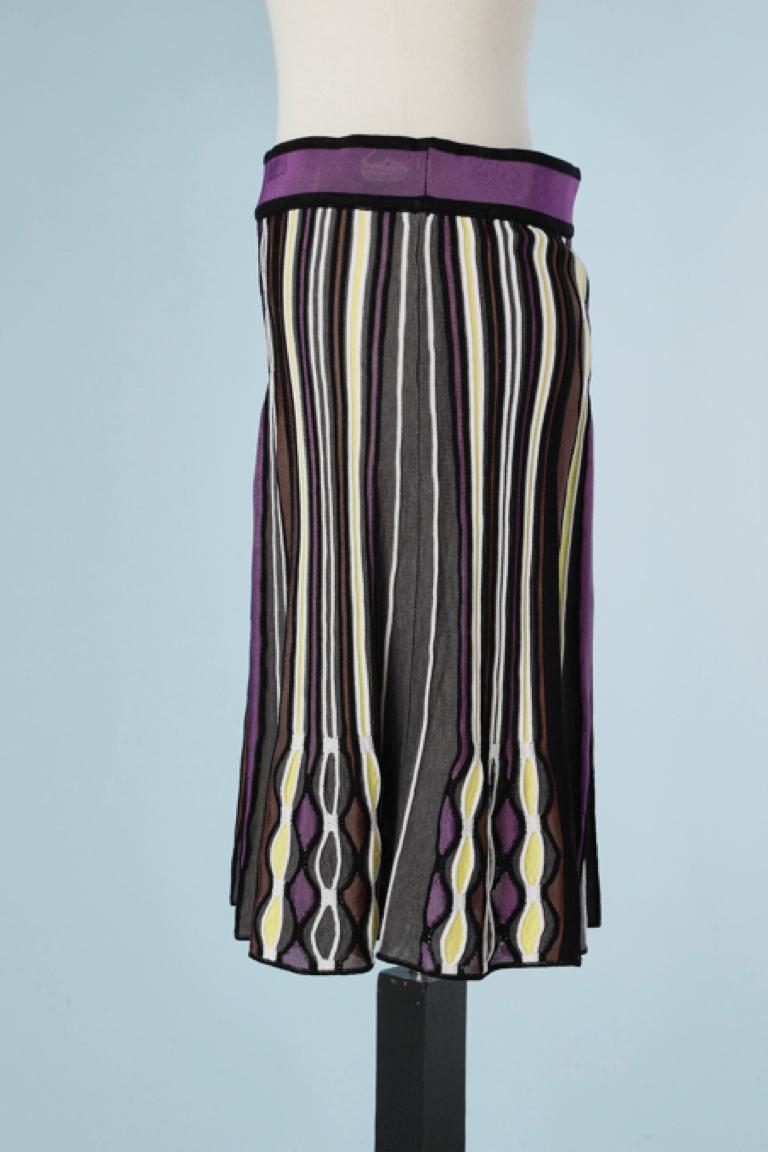 purple knit skirt