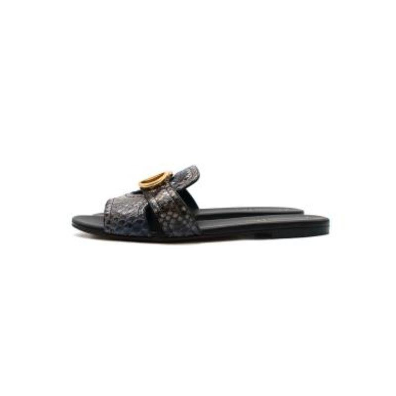 Women's Grey python 30 Montaigne slides For Sale