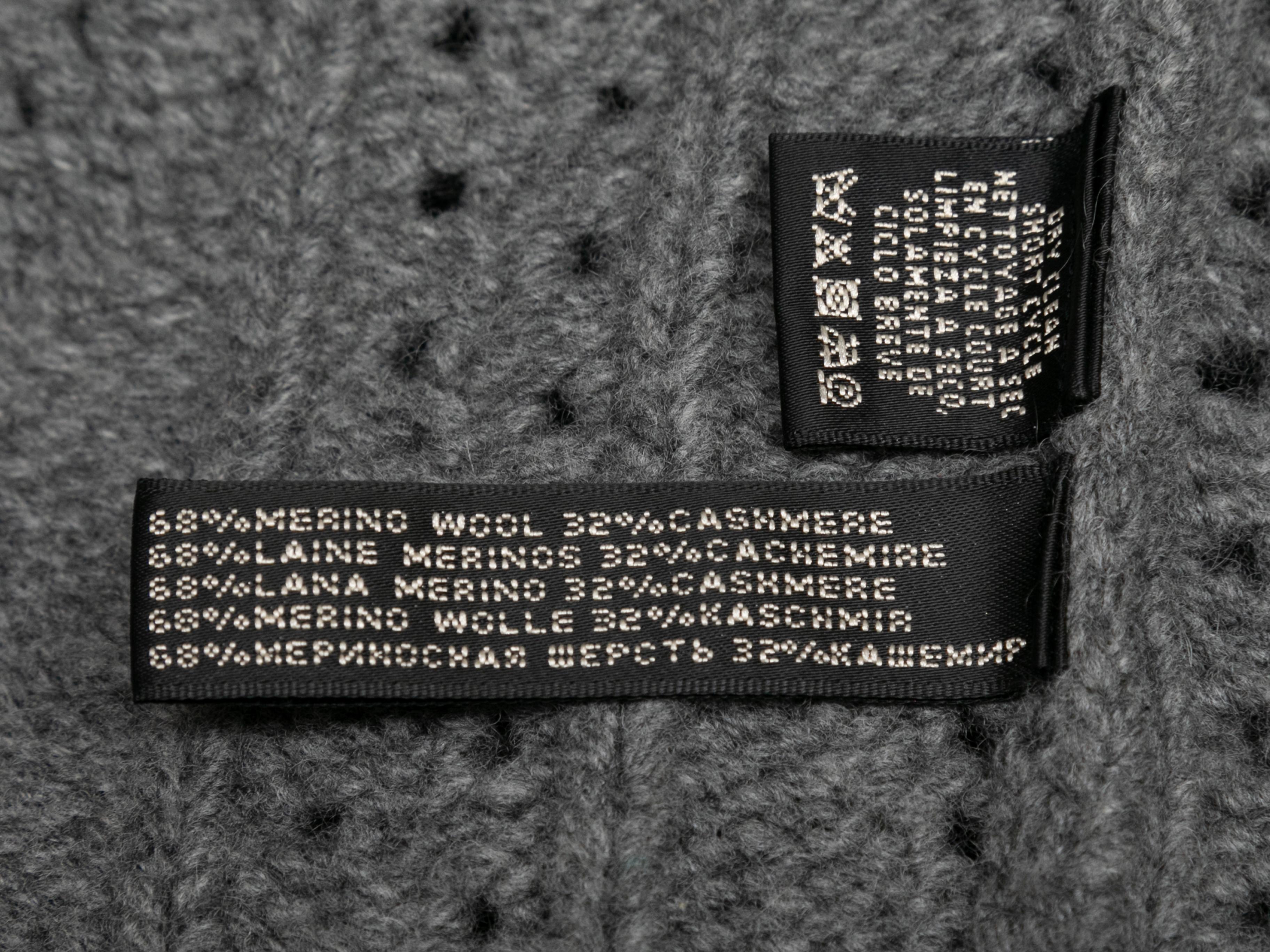 Grey Ralph Lauren Black Label Merino Wool & Cashmere Cardigan Size US M For Sale 2