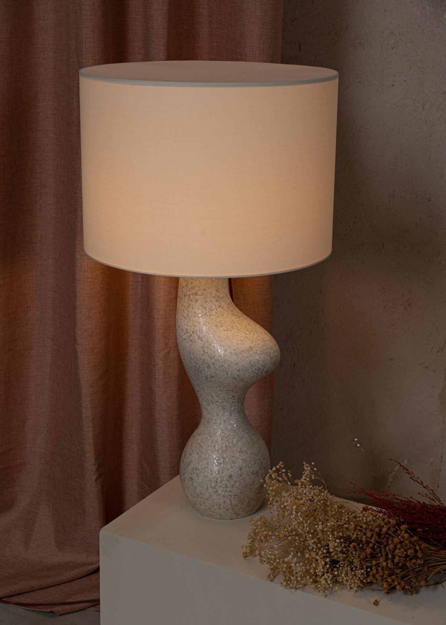 Post-Modern Grey Reactive Ceramic Venuso Table Lamp by Simone & Marcel For Sale