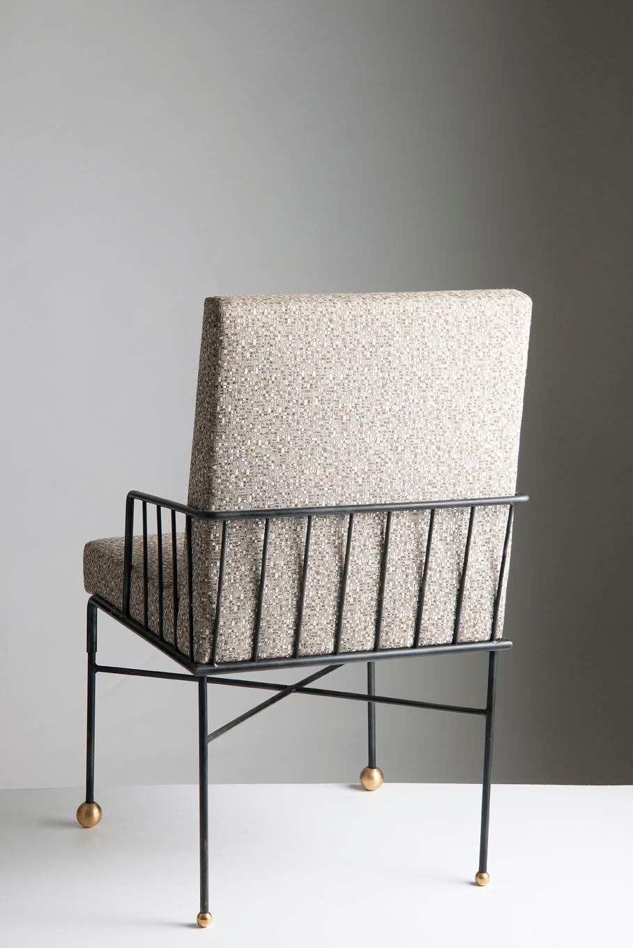 Modern Grey Retro Chair by Sema Topaloglu