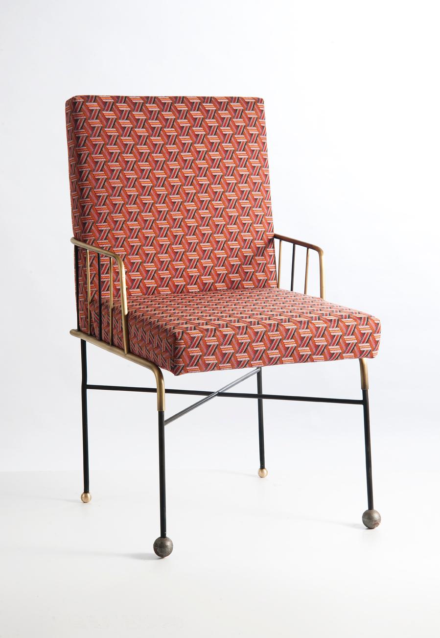 Grey Retro Chair by Sema Topaloglu In New Condition In Geneve, CH