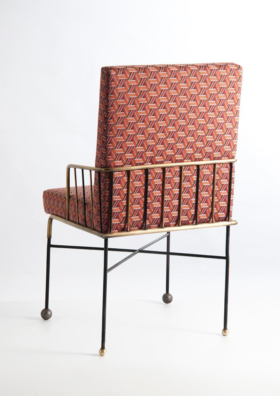 Contemporary Grey Retro Chair by Sema Topaloglu