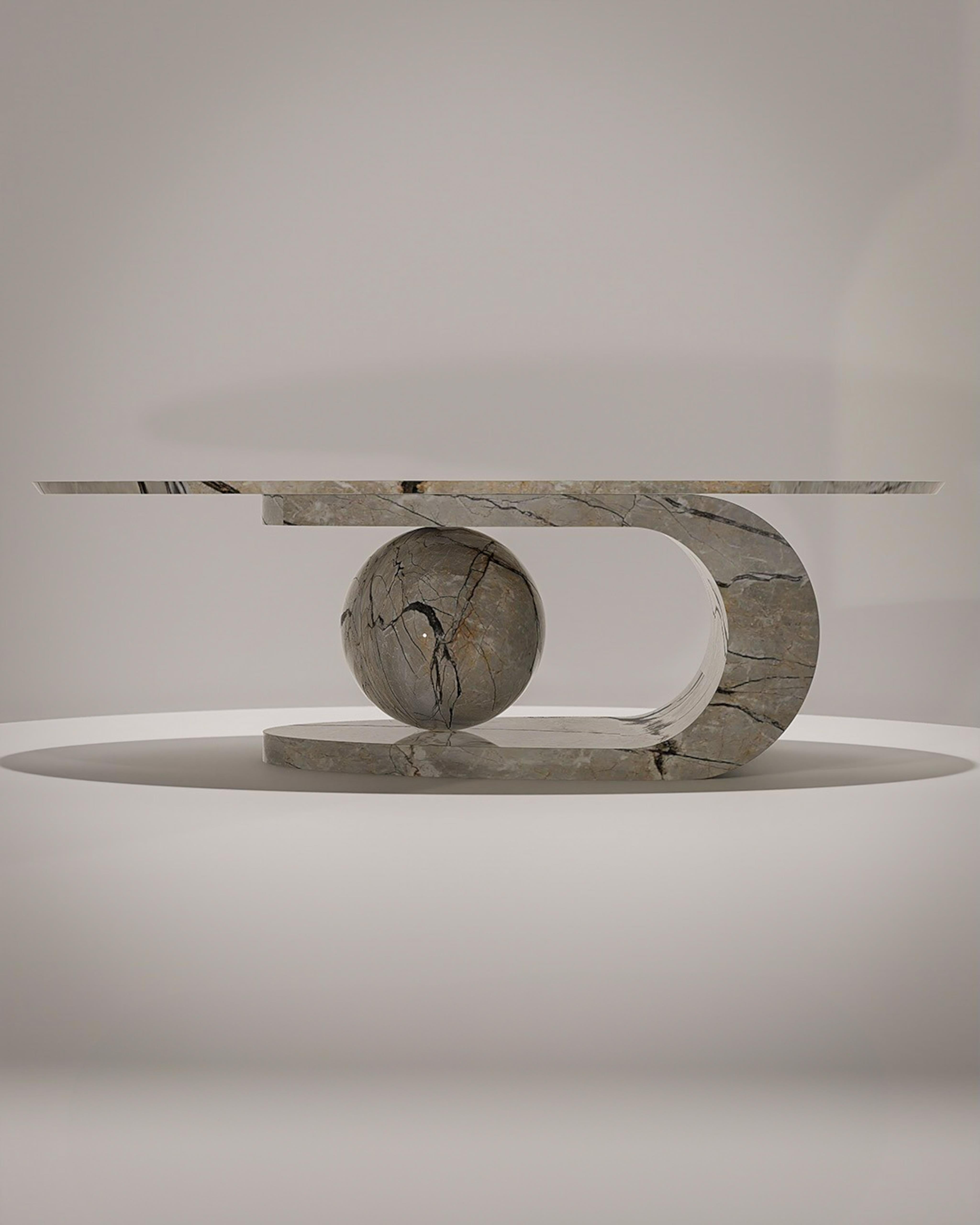 Mesa de centro de mármol de edición limitada Grey Roots, diseño de mesa de centro personalizada Turco en venta