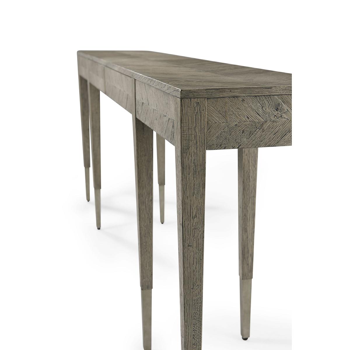 Grey Rustic Long Console Table In New Condition For Sale In Westwood, NJ