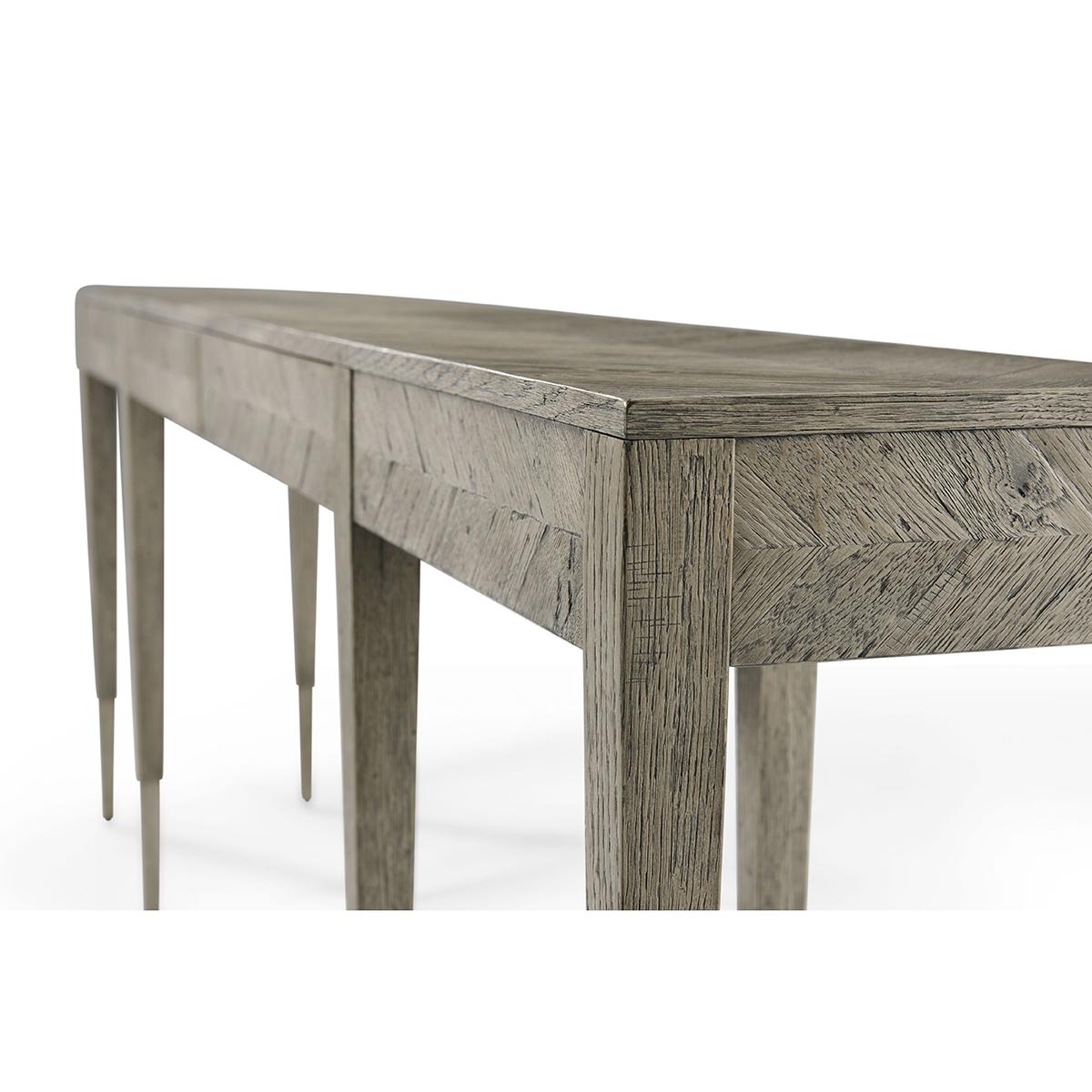 Contemporary Grey Rustic Long Console Table For Sale